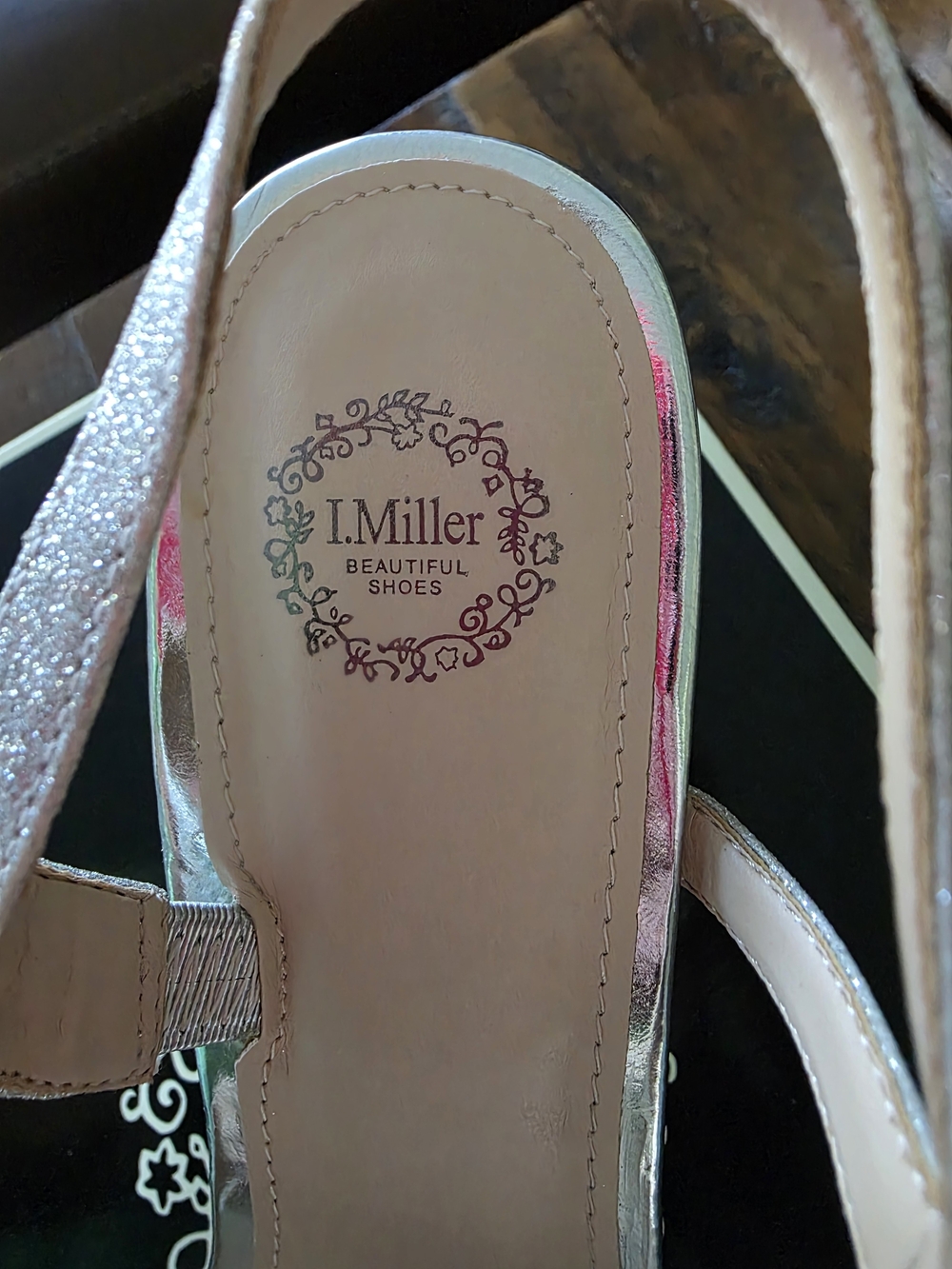 I.Miller Silver Strappy Slingback Heels 11 - Picture 3 of 6